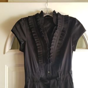 Black button down dress